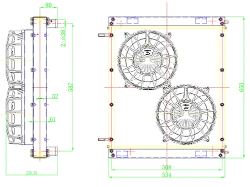 Hydrogen fuel cell cooling system 1